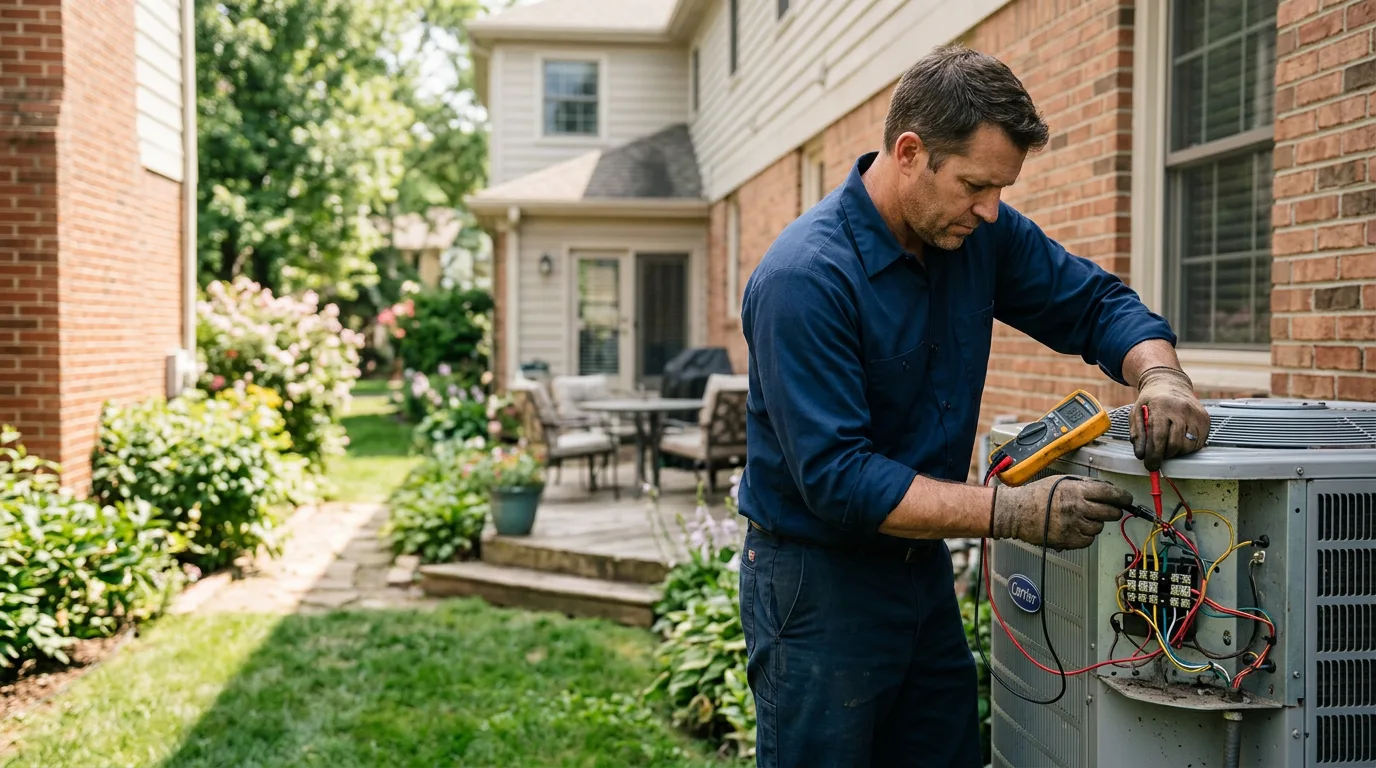 HVAC technician working near Colden, NY